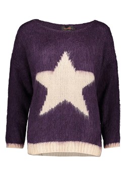 miss goodlife Sweter &quot;Star&quot; w kolorze fioletowo-kremowym ze sklepu Limango Polska w kategorii Swetry damskie - zdjęcie 186564411