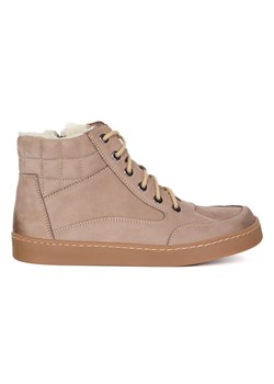 Buty damskie barefoot zimowe skórzane ocieplane wełną naturalną Louise cappucino ze sklepu butyolivier w kategorii Półbuty damskie - zdjęcie 186565911