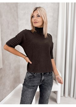 sweter raffe brązowy one size ze sklepu UBRA w kategorii Swetry damskie - zdjęcie 186568854