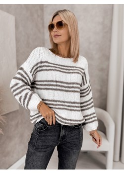 sweter rilian ecru one size ze sklepu UBRA w kategorii Swetry damskie - zdjęcie 186568863