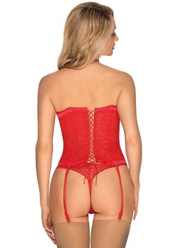Flameria gorset i stringi, Kolor czerwony, Rozmiar S/M, Obsessive - id: 152480 - marki Obsessive - 186569101 Flameria gorset i stringi, Kolor czerwony, Rozmiar S/M, Obsessive ze sklepu Intymna w kategorii Body damskie - zdjęcie 186569101