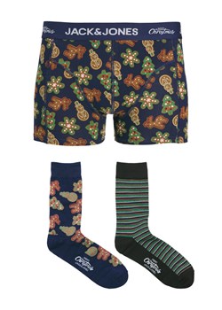 Jack & Jones Komplet bokserki i skarpety Gingerbread Giftbox 12285133 Kolorowy ze sklepu MODIVO w kategorii Majtki męskie - zdjęcie 186569882
