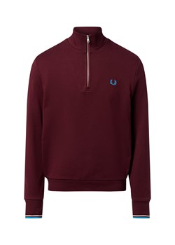 Fred Perry Męska bluza nierozpinana Mężczyźni Bawełna bordowy jednolity ze sklepu vangraaf w kategorii Bluzy męskie - zdjęcie 186570431