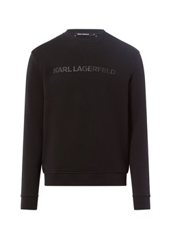 KARL LAGERFELD Bluza męska Mężczyźni Bawełna czarny jednolity ze sklepu vangraaf w kategorii Bluzy męskie - zdjęcie 186570453
