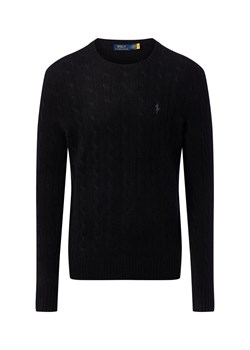 Polo Ralph Lauren Męski sweter z dzianiny z zawartością kaszmiru Mężczyźni Wełna czarny jednolity ze sklepu vangraaf w kategorii Swetry męskie - zdjęcie 186570463