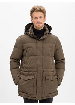 Andrew James Pikowana kurtka męska Mężczyźni oliwkowy jednolity ze sklepu vangraaf w kategorii Kurtki męskie - zdjęcie 186570494