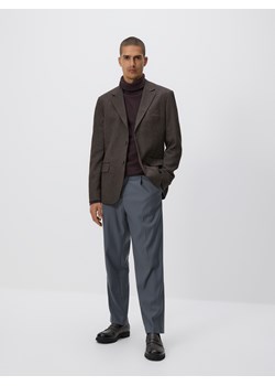 Reserved - Marynarka slim fit z wiskozą - ciemnobrązowy ze sklepu Reserved w kategorii Marynarki męskie - zdjęcie 186575301