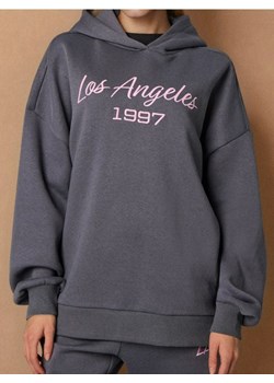 Sinsay - Bluza hoodie w stylu akademickim - szary ze sklepu Sinsay w kategorii Bluzy damskie - zdjęcie 186578461