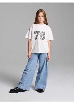 Sinsay - Koszulka z krótkim rękawem - kremowy - id: 603II-01X - marki Sinsay - 186578571 Sinsay - Koszulka z krótkim rękawem - kremowy ze sklepu Sinsay w kategorii Bluzki dziewczęce - zdjęcie 186578571