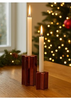 Sinsay - Świeczniki świąteczne w kształcie gwiazdki 2 pack - bordowy ze sklepu Sinsay w kategorii Świeczniki - zdjęcie 186578611