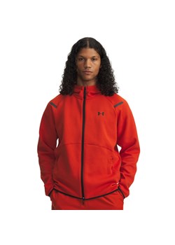 Męska bluza dresowa rozpinana z kapturem Under Armour UA Unstoppable Flc Fz Hd Eu - czerwona ze sklepu Sportstylestory.com w kategorii Bluzy męskie - zdjęcie 186579851