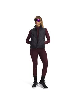 Damskie legginsy treningowe Under Armour UA ColdGear Textured Legging - bordowe ze sklepu Sportstylestory.com w kategorii Spodnie damskie - zdjęcie 186579884