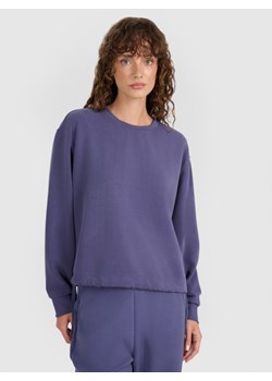Damska bluza dresowa nierozpinana bez kaptura 4F 4FWAW25TSWSF1837 - niebieska ze sklepu Sportstylestory.com w kategorii Bluzy damskie - zdjęcie 186580033