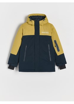 Reserved - Ocieplana kurtka z kapturem - granatowy ze sklepu Reserved w kategorii Kurtki chłopięce - zdjęcie 186584102