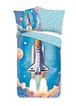 Good Morning Komplet pościeli flanelowej &quot;Fred&quot; w kolorze niebieskim ze sklepu Limango Polska w kategorii Pościel dziecięca - zdjęcie 186584450