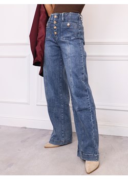 SPODNIE JEANSOWE Z PRZESZYCIAMI I KIESZENIAMI Z PRZODU- JEANS ze sklepu olika.com.pl w kategorii Jeansy damskie - zdjęcie 186584931