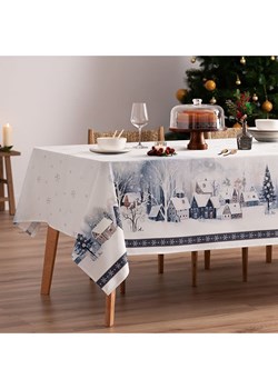 Mint Rugs Obrus &quot;Christmas Owen&quot; w kolorze biało-niebieskim ze sklepu Limango Polska w kategorii Obrusy i bieżniki - zdjęcie 186586380
