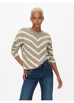 ONLY Sweter w kolorze szarobrązowo-kremowym ze sklepu Limango Polska w kategorii Swetry damskie - zdjęcie 186586392