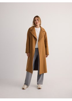 Reserved - Płaszcz z wełną Manteco - beżowy ze sklepu Reserved w kategorii Płaszcze damskie - zdjęcie 186589740