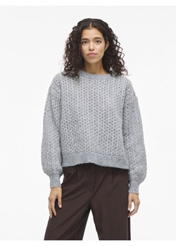 Vila Damski sweter z dzianiny - VIRyleigh Kobiety jasny szary marmurkowy ze sklepu vangraaf w kategorii Swetry damskie - zdjęcie 186589763