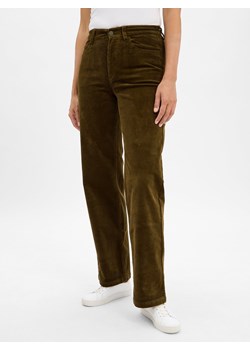 Marc O'Polo Denim Damskie spodnie sztruksowe Kobiety Bawełna khaki jednolity ze sklepu vangraaf w kategorii Spodnie damskie - zdjęcie 186589771