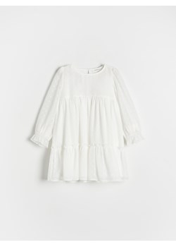 Reserved - Wzorzysta sukienka - złamana biel ze sklepu Reserved w kategorii Sukienki dziewczęce - zdjęcie 186591364