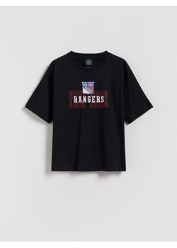 Reserved - T-shirt NHL Rangers - czarny - id: 278GS-99X - marki Reserved - 186593421 Reserved - T-shirt NHL Rangers - czarny ze sklepu Reserved w kategorii T-shirty chłopięce - zdjęcie 186593421