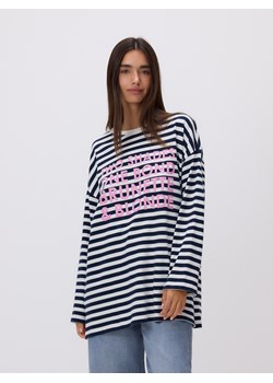 Reserved - Longsleeve oversize z nadrukiem - wielobarwny ze sklepu Reserved w kategorii Bluzki damskie - zdjęcie 186593442