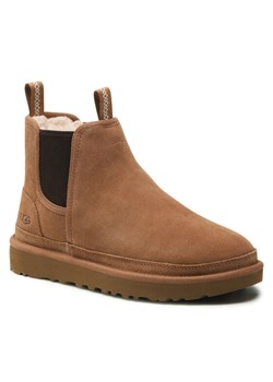 Sztyblety Ugg M Neumel Chelsea 1121644 Brązowy ze sklepu eobuwie.pl w kategorii Buty zimowe męskie - zdjęcie 186595281