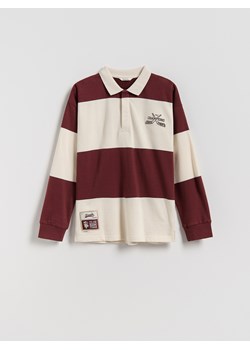 Reserved - Longsleeve polo - ciemnobrązowy ze sklepu Reserved w kategorii Bluzy chłopięce - zdjęcie 186596453