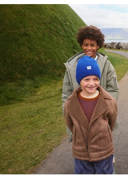 Reserved - Kurtka typu biker - beżowy ze sklepu Reserved w kategorii Kurtki chłopięce - zdjęcie 186597574