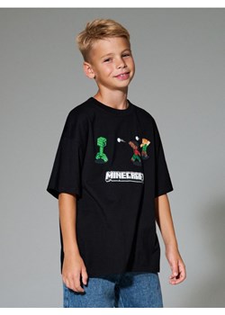 Sinsay - Koszulka oversize Minecraft - czarny - id: 728GJ-99X - marki Sinsay - 186598212 Sinsay - Koszulka oversize Minecraft - czarny ze sklepu Sinsay w kategorii T-shirty chłopięce - zdjęcie 186598212