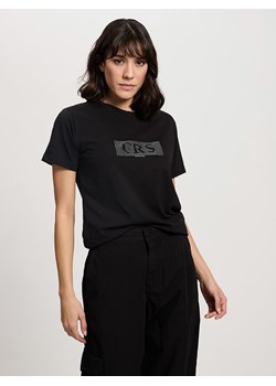 Cross Jeans Koszulka w kolorze czarnym ze sklepu Limango Polska w kategorii Bluzki damskie - zdjęcie 186599460