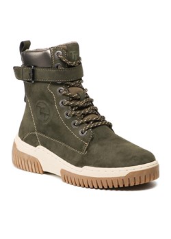 Trzewiki Tom Tailor 219210100 Zielony ze sklepu eobuwie.pl w kategorii Workery damskie - zdjęcie 186600391