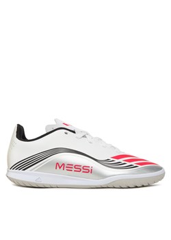 Buty do piłki nożnej adidas F50 Messi Club JP7452 Biały ze sklepu eobuwie.pl w kategorii Buty sportowe dziecięce - zdjęcie 186600860