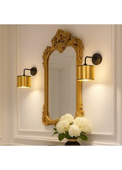Złoty kinkiet ścienny w stylu glamour AURORA MIRROR - id: 6637 - marki Ciekot Partners Sp. Z O. O. - 186604790 Złoty kinkiet ścienny w stylu glamour AURORA MIRROR ze sklepu Lysne w kategorii Lampy ścienne - zdjęcie 186604790