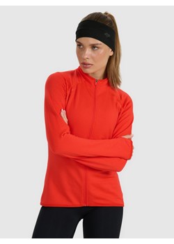 Damska bluza do biegania 4F 4FWAW25TFSWF577 - czerwona ze sklepu Sportstylestory.com w kategorii Bluzy damskie - zdjęcie 186605043