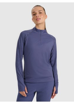 Damska bluza do biegania 4F 4FWAW25TFSWF578 - granatowa ze sklepu Sportstylestory.com w kategorii Bluzy damskie - zdjęcie 186605054