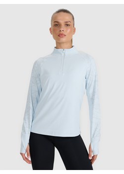Damska bluza do biegania 4F 4FWAW25TFSWF578 - niebieska ze sklepu Sportstylestory.com w kategorii Bluzy damskie - zdjęcie 186605064
