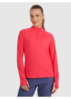 Damska bluza do biegania 4F 4FWAW25TFSWF578 - czerwona ze sklepu Sportstylestory.com w kategorii Bluzy damskie - zdjęcie 186605073