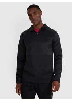 Męska bluza treningowa bez kaptura 4F 4FWAW25TFSWM561 - czarna ze sklepu Sportstylestory.com w kategorii Bluzy męskie - zdjęcie 186605122