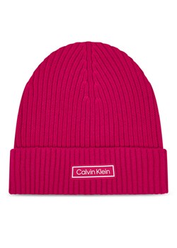 Czapka Calvin Klein Patch Chunky LV04D8053G Różowy ze sklepu eobuwie.pl w kategorii Czapki zimowe męskie - zdjęcie 186605213