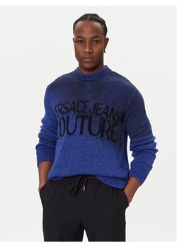 Versace Jeans Couture Sweter VERSACE JEANS-79GAFM05 Niebieski Regular Fit ze sklepu MODIVO w kategorii Swetry męskie - zdjęcie 186605982