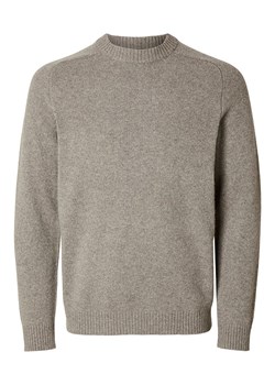 SELECTED HOMME Sweter &quot;Reg&quot; w kolorze szarobrązowym ze sklepu Limango Polska w kategorii Swetry męskie - zdjęcie 186609143
