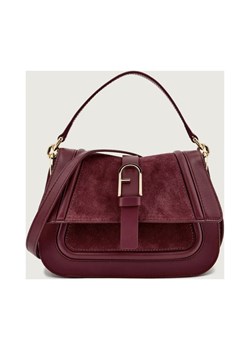 Furla Skórzana torebka na ramię FURLA FLOW MINI | zamsz ze sklepu Gomez Fashion Store w kategorii Torebki damskie - zdjęcie 186610402
