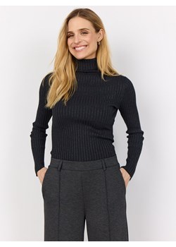 soyaconcept® Damski sweter z dzianiny - Dollie Kobiety wiskoza antracytowy marmurkowy ze sklepu vangraaf w kategorii Swetry damskie - zdjęcie 186612170