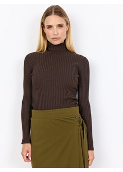 soyaconcept® Damski sweter z dzianiny - Dollie Kobiety wiskoza mocca jednolity ze sklepu vangraaf w kategorii Swetry damskie - zdjęcie 186612172