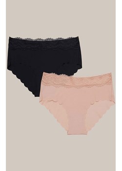 Esotiq 2-pack figi damskie z wysokim stanem Pola 42152-K001, Kolor czarno-beżowy, Rozmiar S, Esotiq ze sklepu Primodo w kategorii Majtki damskie - zdjęcie 186612462