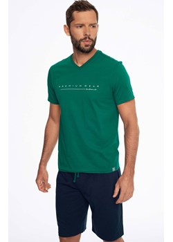 Bawełniana piżama męska Emmet 41290-77X, Kolor zielono-granatowy, Rozmiar XL, Henderson ze sklepu Primodo w kategorii Piżamy męskie - zdjęcie 186612534