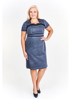 Sukienka FSU944 CZARNY jeans - id: 16239 - marki Fokus - 186616613 Sukienka FSU944 CZARNY jeans ze sklepu fokus.pl w kategorii Sukienki - zdjęcie 186616613